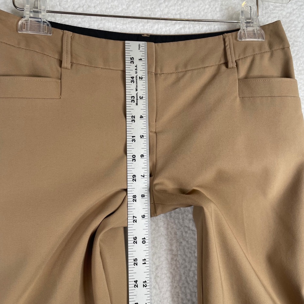 Express Columnist Camel Tan Mid Rise Bootcut Dress Pants Size 2R Professional - Picture 5 of 10